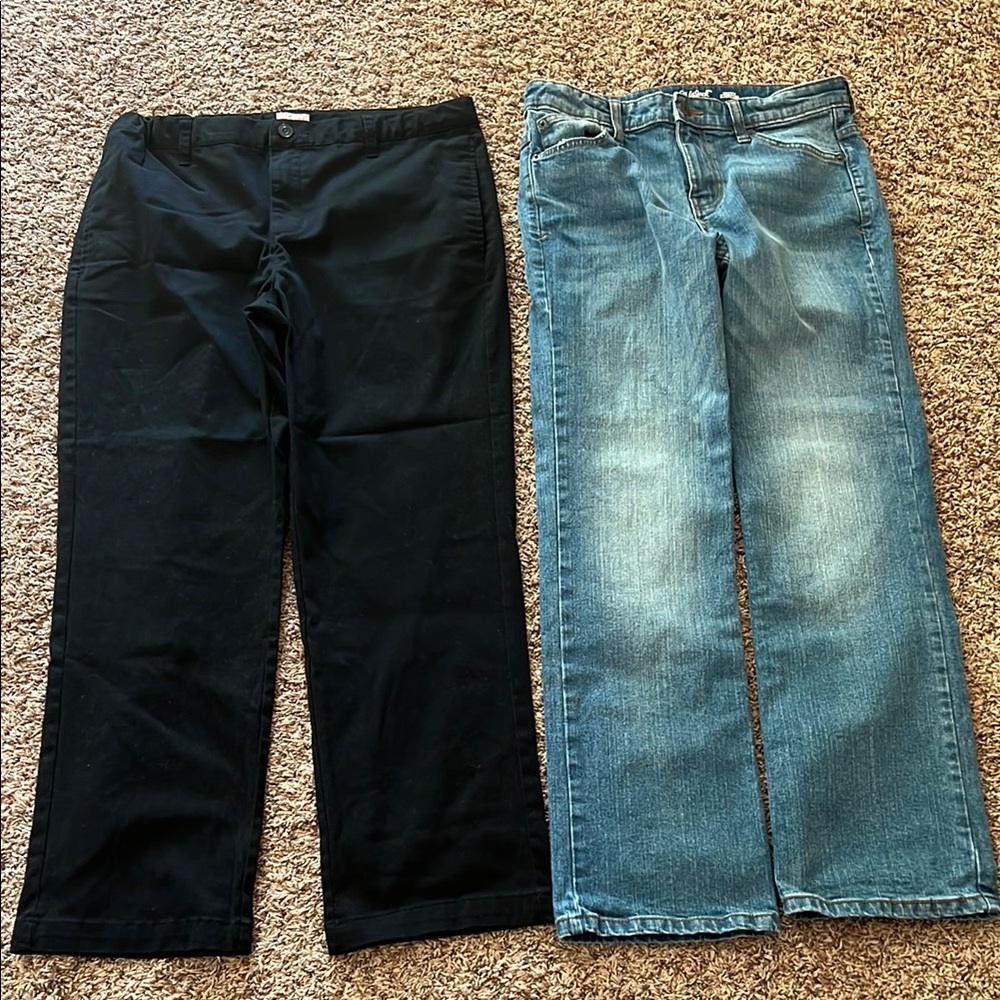 Teen Black size 18 husky and Blue Jeans bootcut size 16